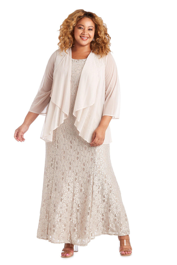 Long Plus Size Jacket Dress Dress R&M Richards 2382W