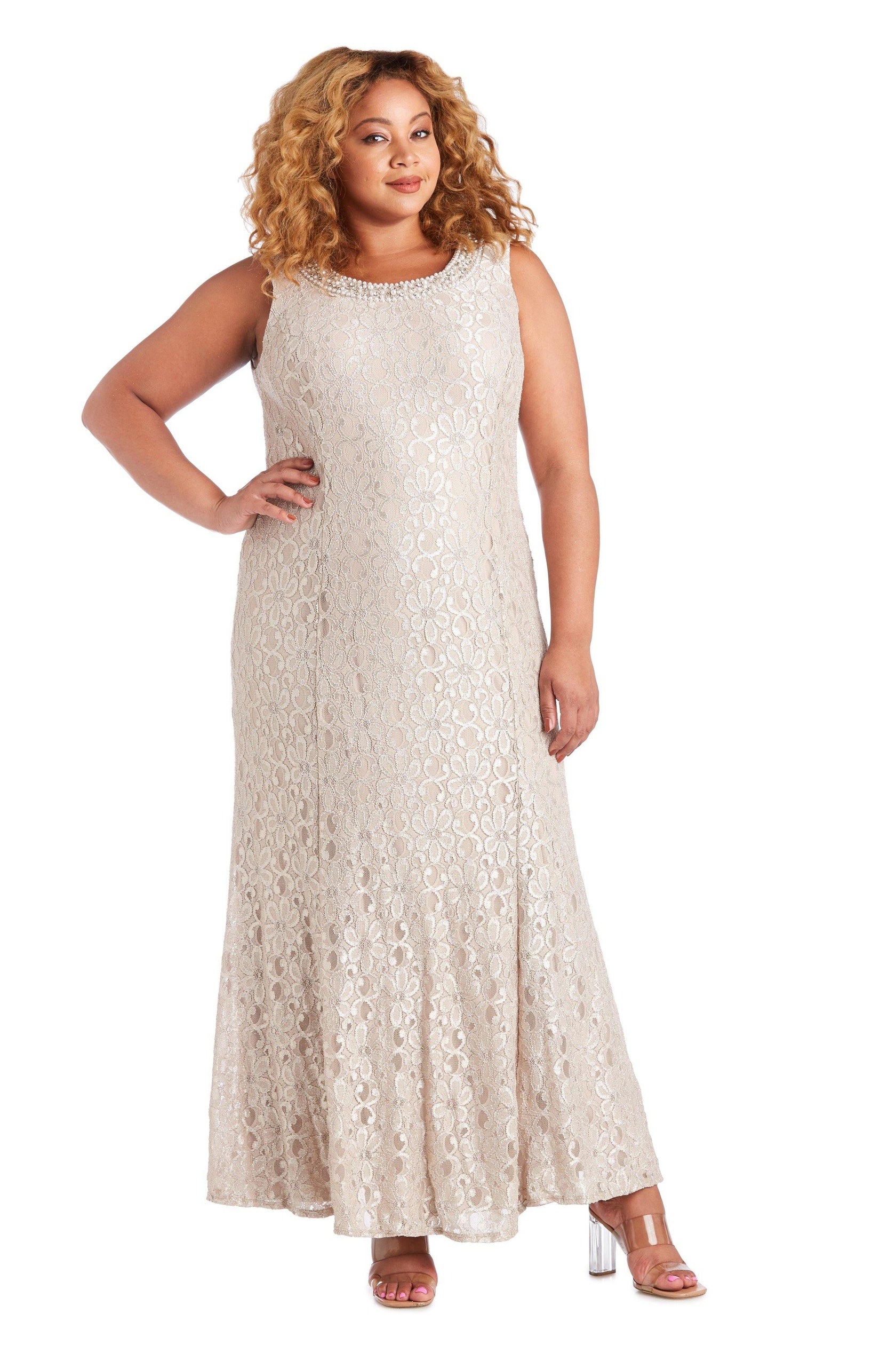 Champagne R&M Richards 2382W Long Plus Size Jacket Dress for $134.99 ...