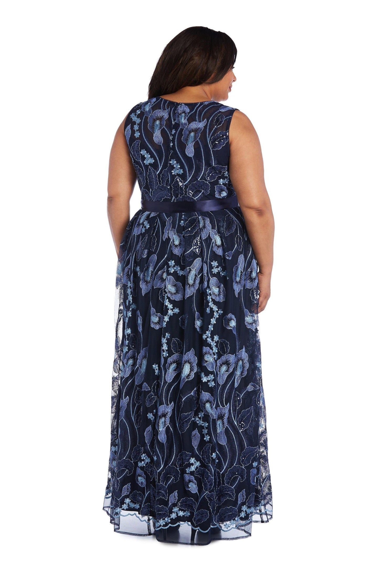 R&M Richards Long Plus Size Sleeveless Gown Sale - The Dress Outlet