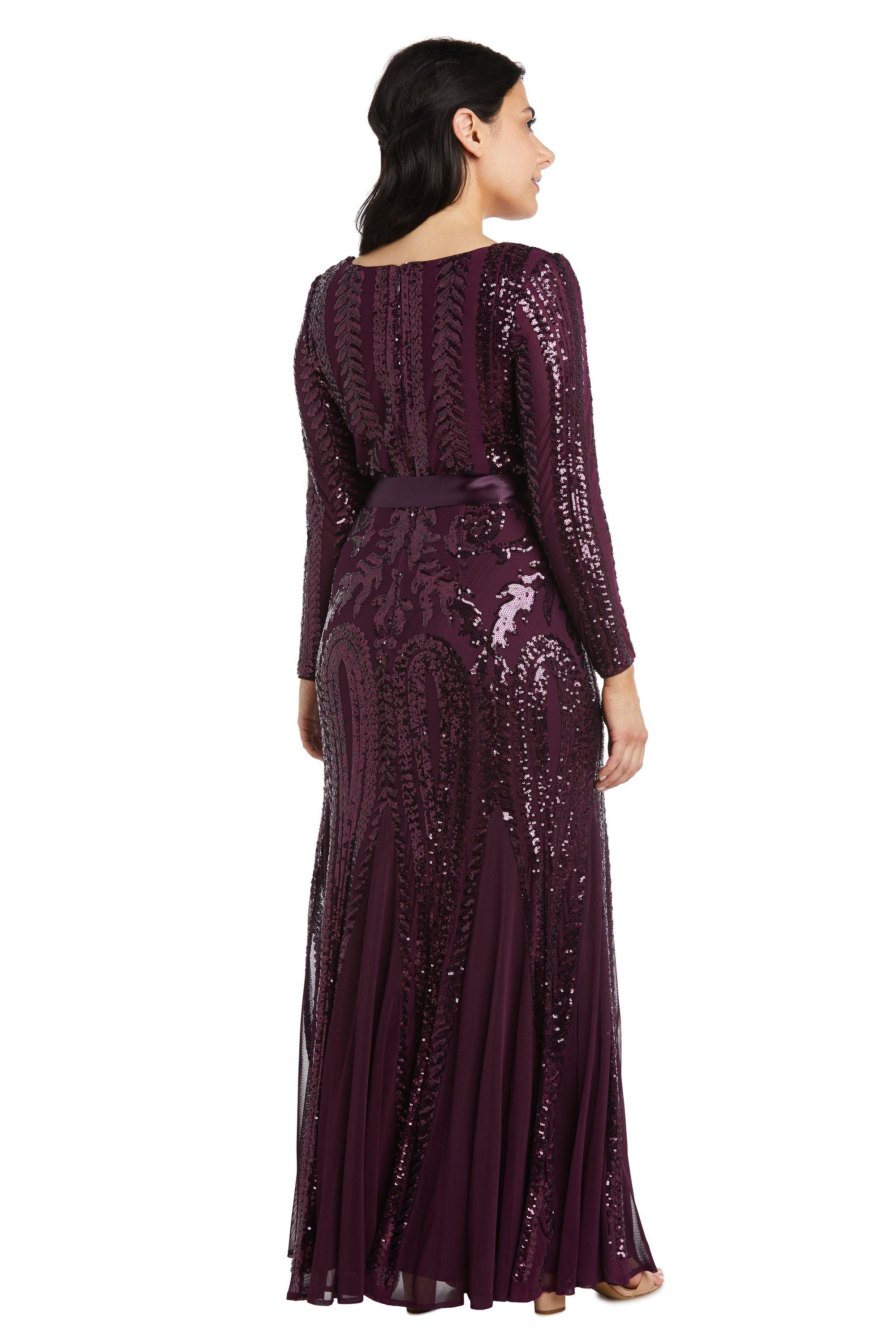 R M Richards 5623P Long Sleeve Formal Petite Dress
