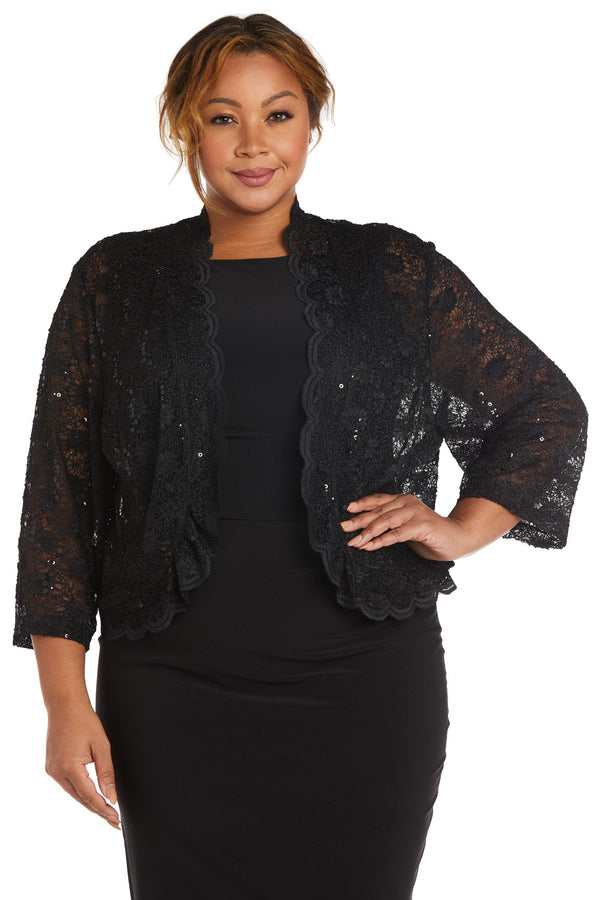 Long Sleeve Plus Size Bolero Lace R&M Richards 3158W