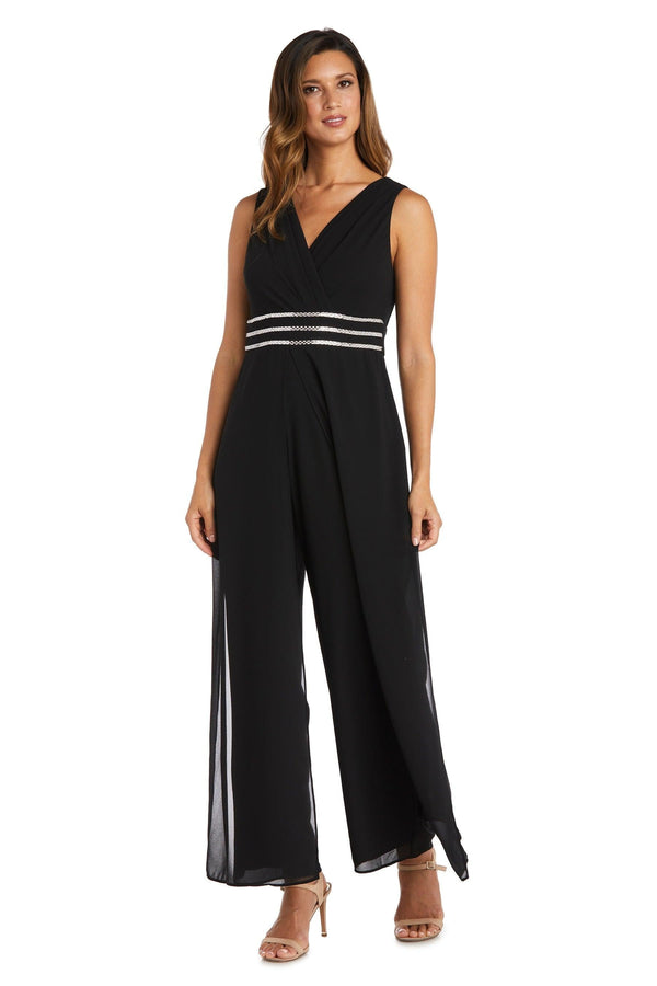Long Sleeveless Jumpsuit Formal R&M Richards 9365