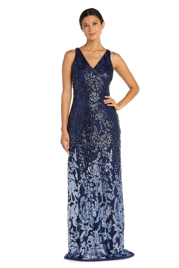 Long Sleeveless Ombre Gown Formal R&M Richards 9131