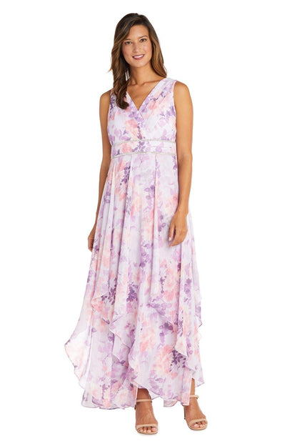 R&M Richards Long Sleeveless Formal Print Gown 9316 - The Dress Outlet
