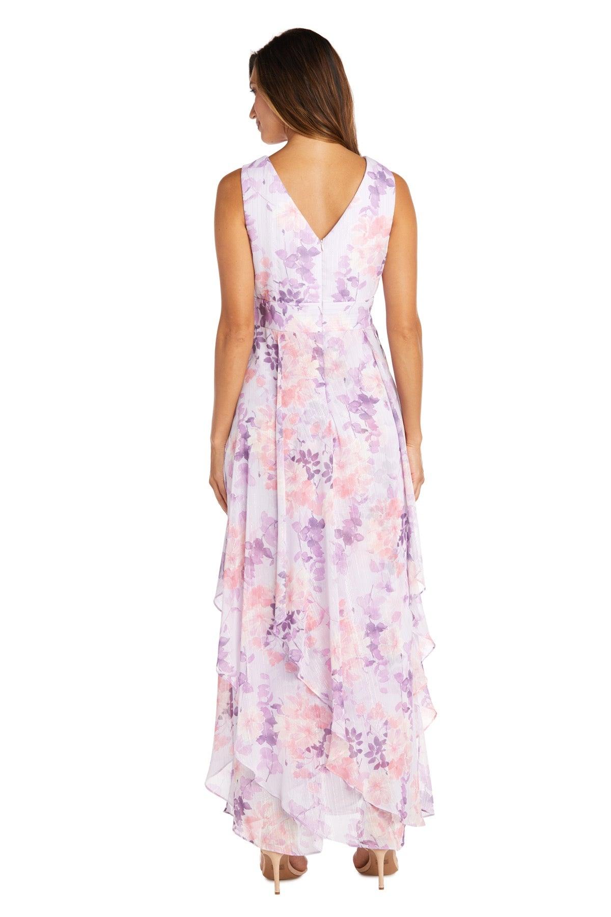 R&M Richards Long Sleeveless Formal Print Gown 9316 - The Dress Outlet