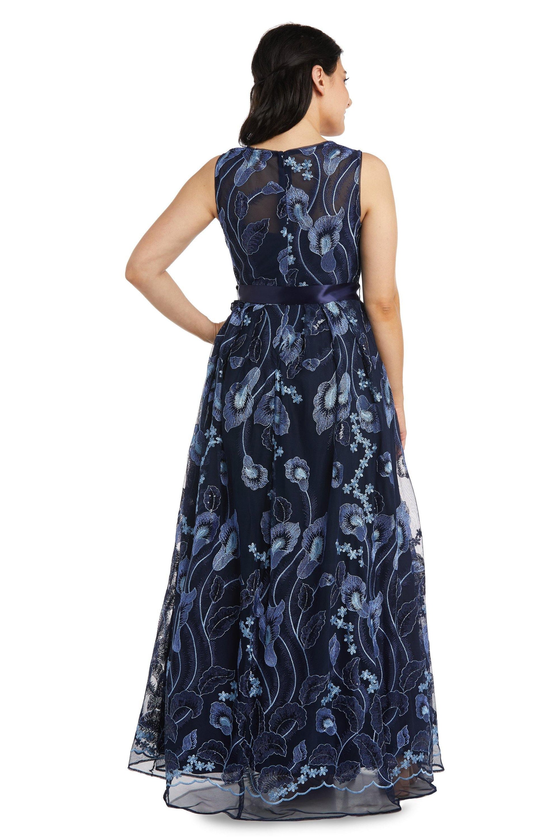 R&M Richards 3724P Long Sleeveless Petite Maxi Dress
