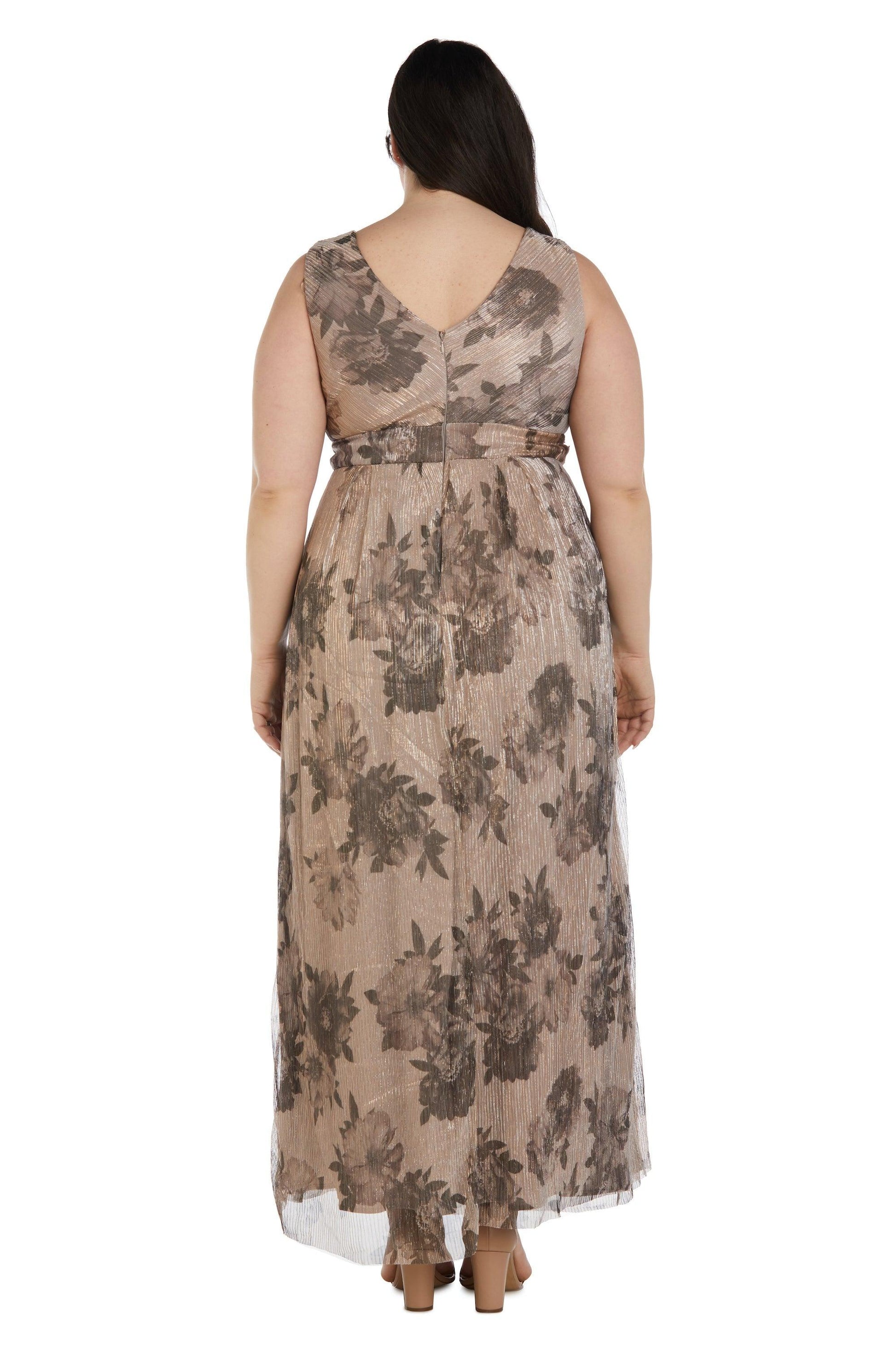 R&M Richards 7938W Long Sleeveless Plus Size Dress