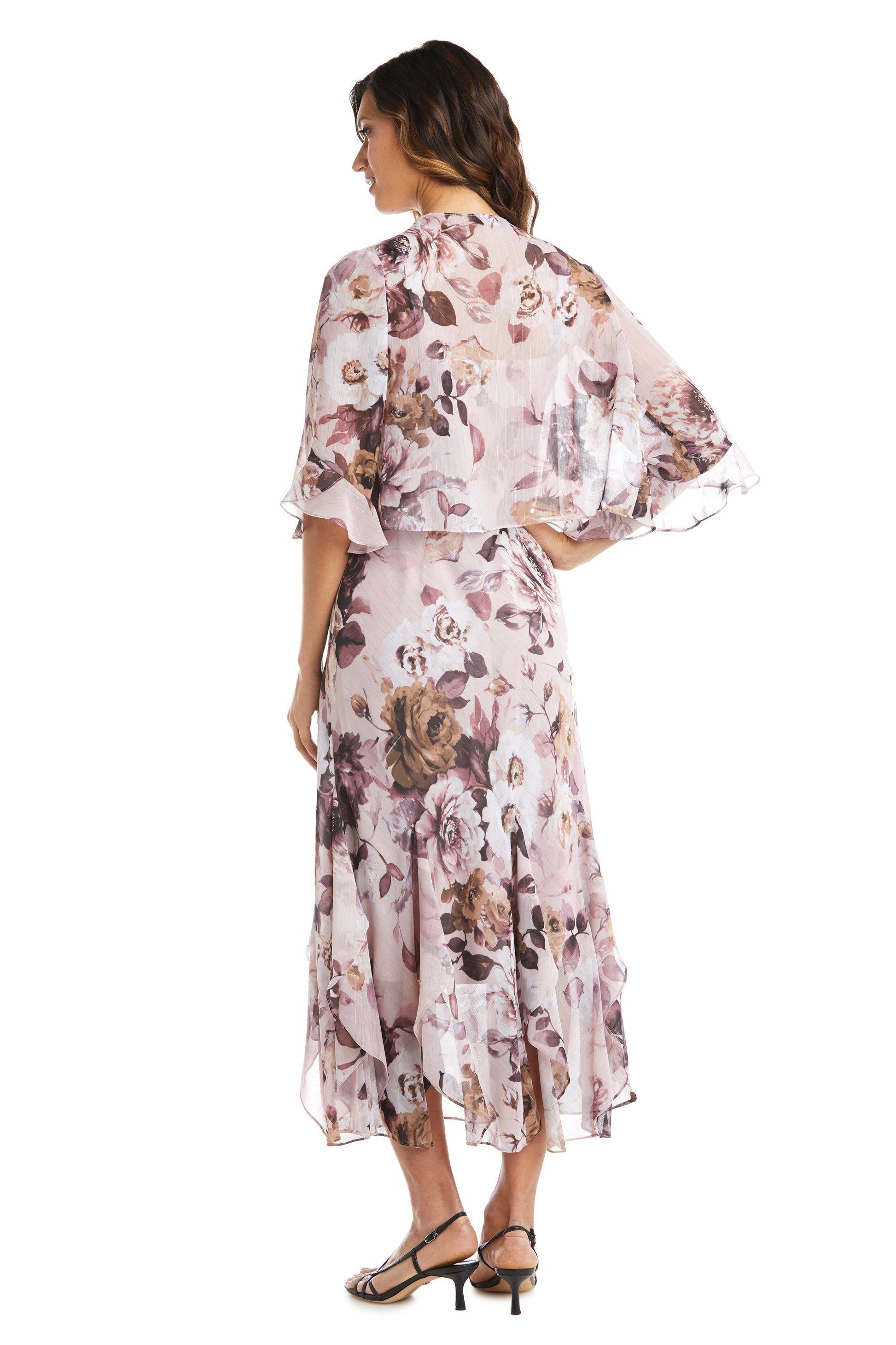 R&M Richards 7915 Long Two Piece Floral Jacket Dress