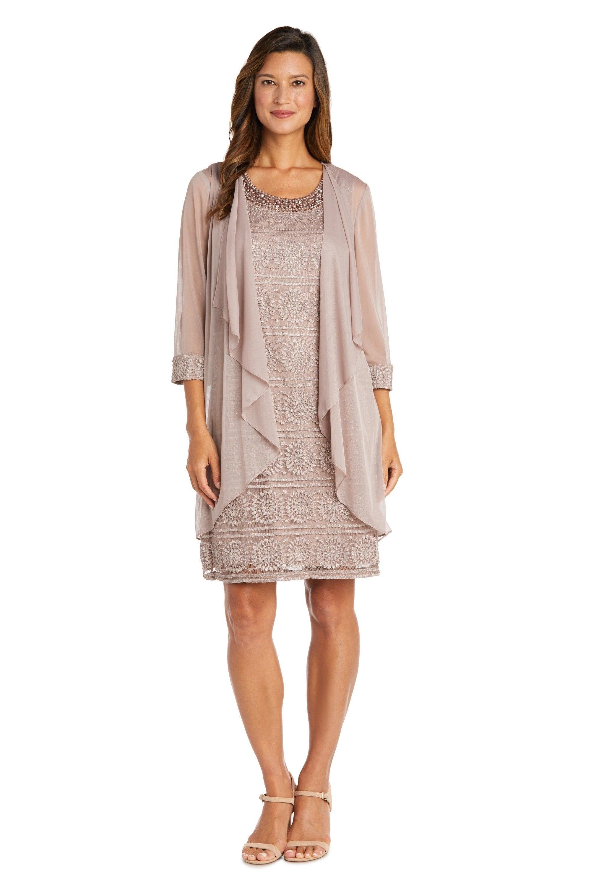 R&M Richards Mother of the Bride Short Dress 5558P - The Dress Outlet
