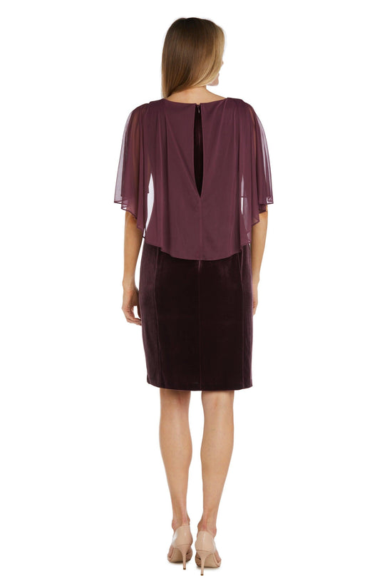Wine R&M Richards 7457 Mother Of The Bride Short Dress for $66.99 – The ...