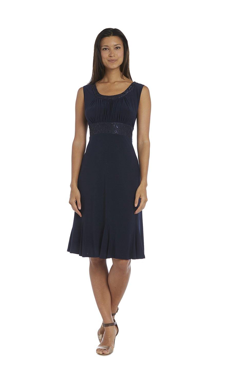R&M Richards 5393P Petite Lace Jacket Short Dress