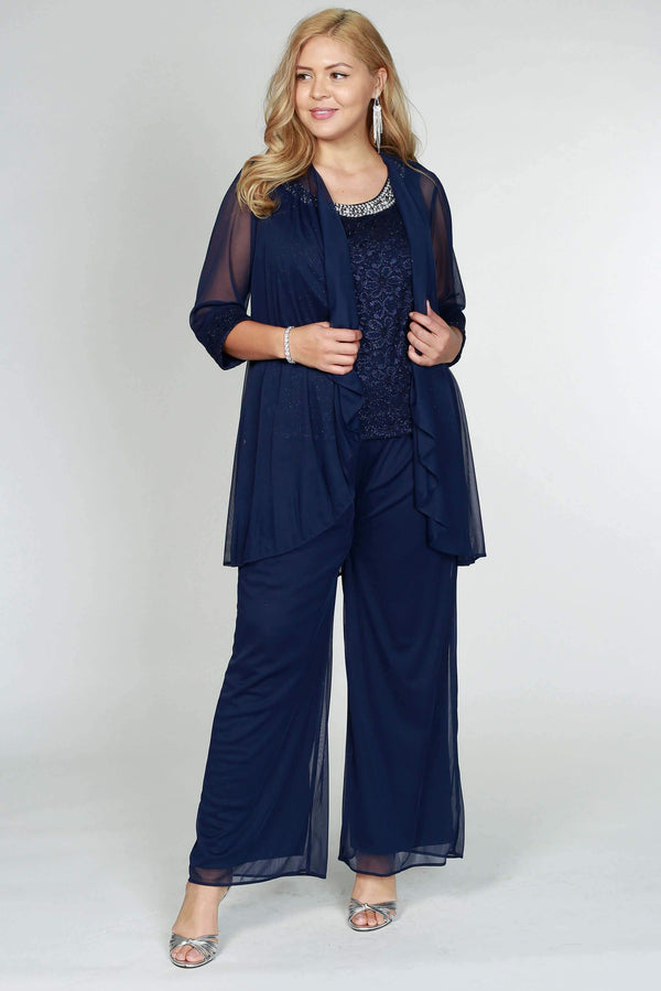 Lace Pant Suit Petite R&M Richards 5008P