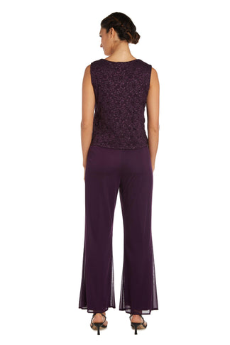 Navy R&M Richards 5008P Petite Lace Pant Suit for $89.99 – The Dress Outlet