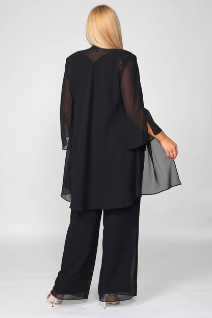 R&M Richards Petite 3/4 Sleeve Pant Suit 7216P - The Dress Outlet