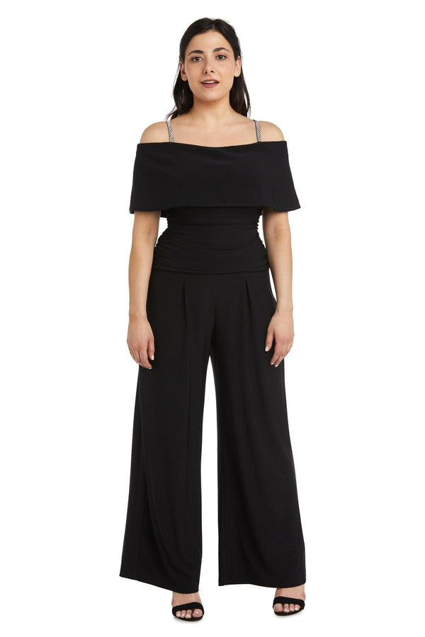 Petite Off Shoulder Jumpsuit Off Shoulder R&M Richards 5982P