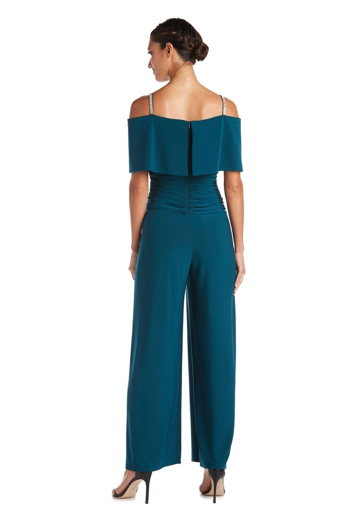 R&M Richards 5982P Petite Off Shoulder Jumpsuit Sale