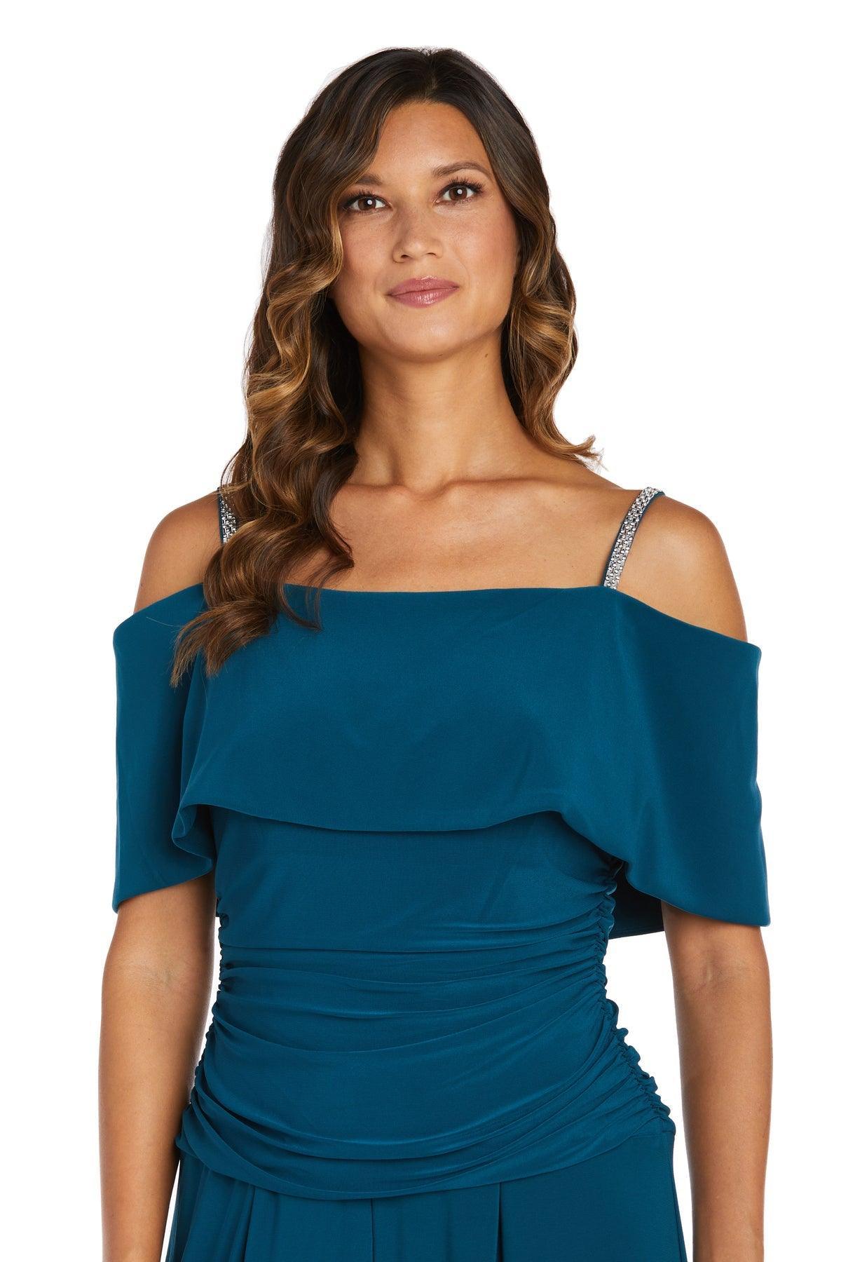 R&M Richards 5982P Petite Off Shoulder Jumpsuit Sale
