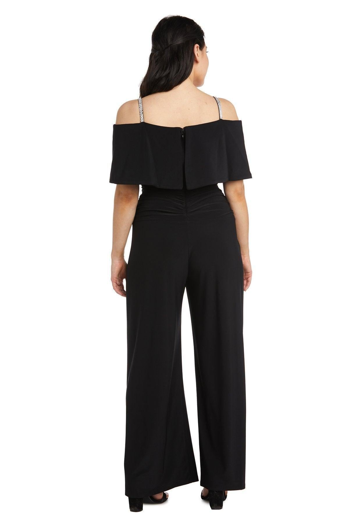 R&M Richards 5982P Petite Off Shoulder Jumpsuit Sale