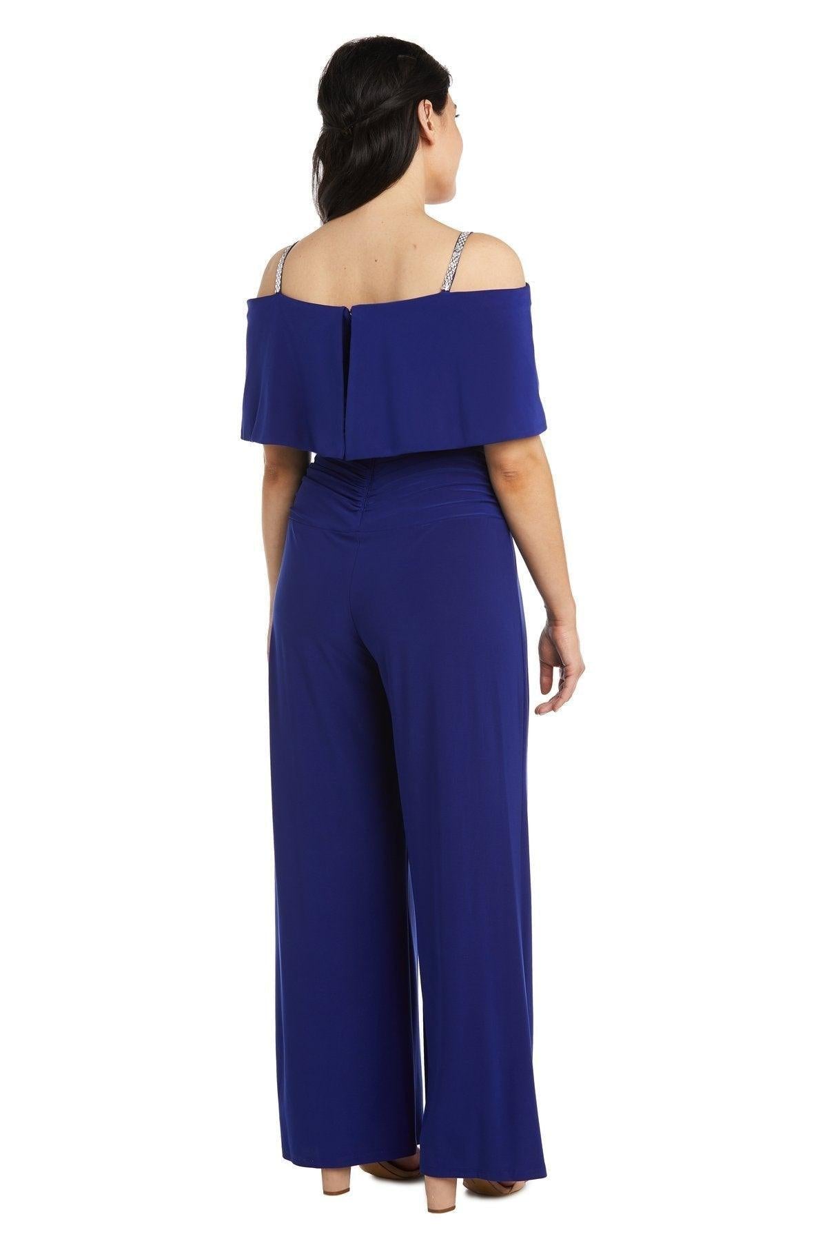 R&M Richards 5982P Petite Off Shoulder Jumpsuit Sale