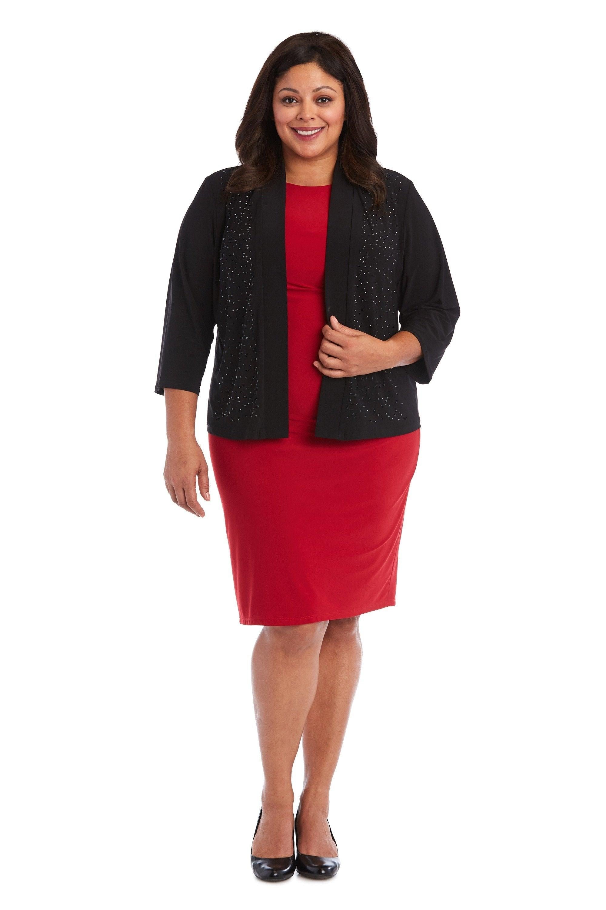 R&M Richards Plus Size Beaded Jacket 375600 - The Dress Outlet