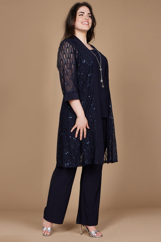 R&M Richards Plus Size Formal Pant Suit 7914W - The Dress Outlet