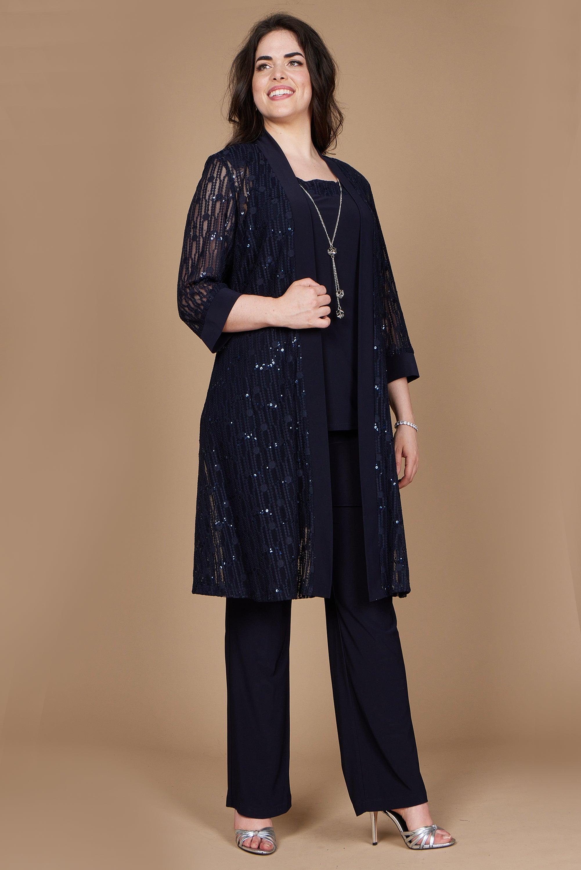 R&M Richards Plus Size Formal Pant Suit 7914W - The Dress Outlet