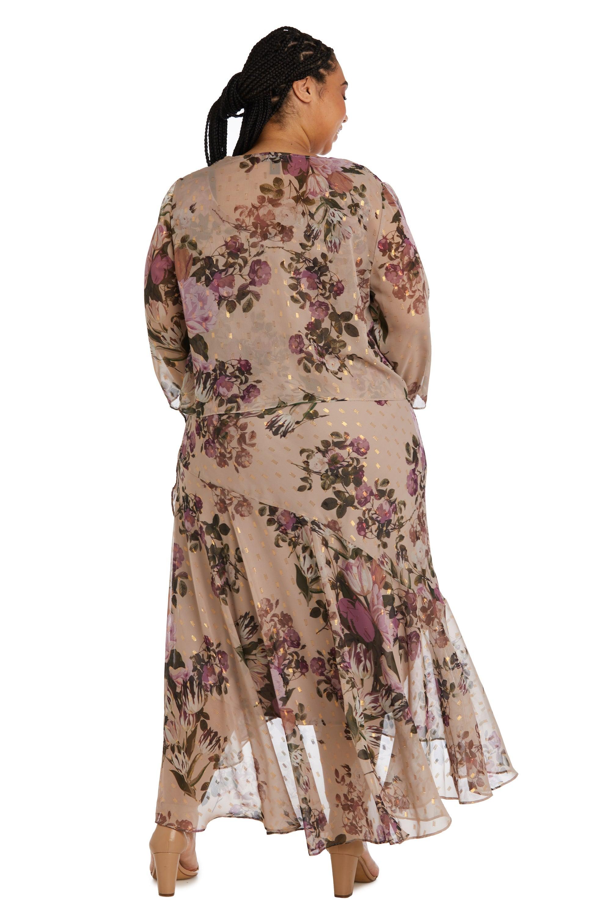 R&M Richards Plus Size High Low Jacket Dress 7633W - The Dress Outlet