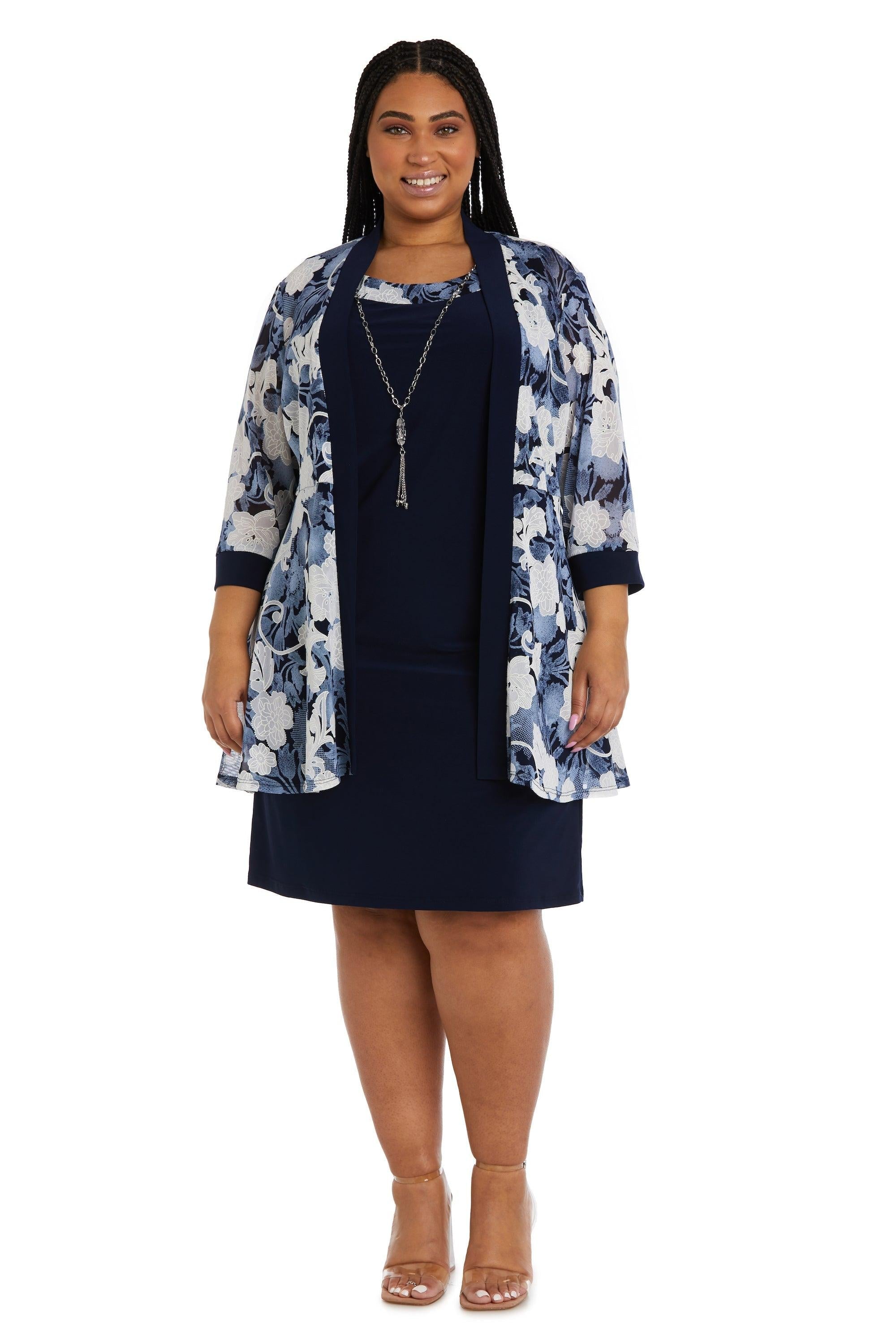 R&M Richards Plus Size Jacket Short Dress 9313W - The Dress Outlet