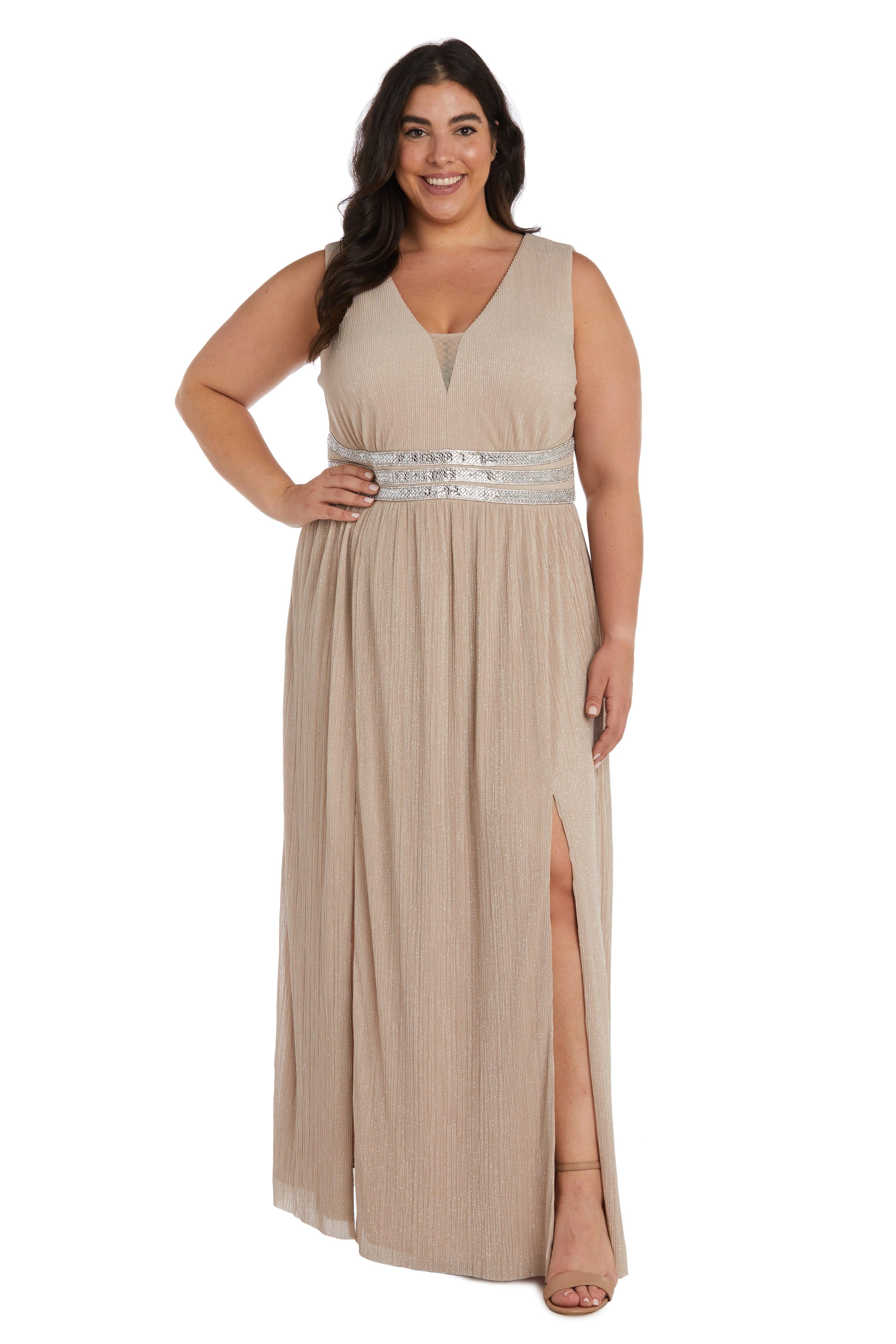 R&M Richards Plus Size Long Formal Dress 2522W - The Dress Outlet