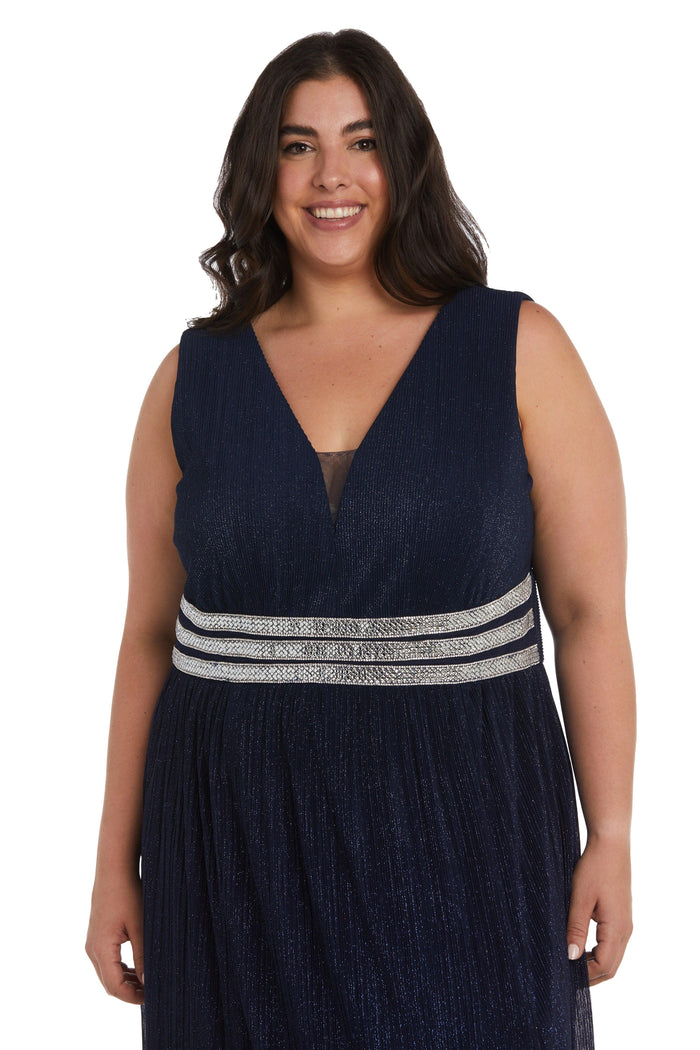 R&M Richards Plus Size Long Formal Dress 2522W - The Dress Outlet