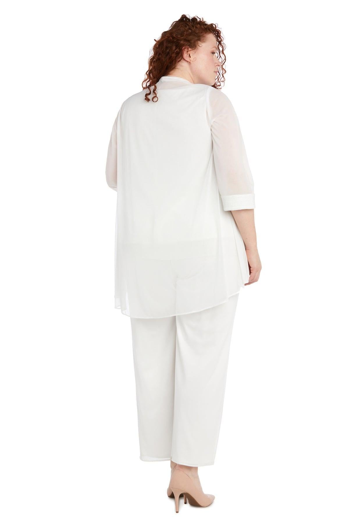 R&M Richards Plus Size Long Formal Pant Suit 2593W - The Dress Outlet