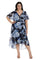 R&M Richards Plus Size Print High Low Dress 9410W - The Dress Outlet