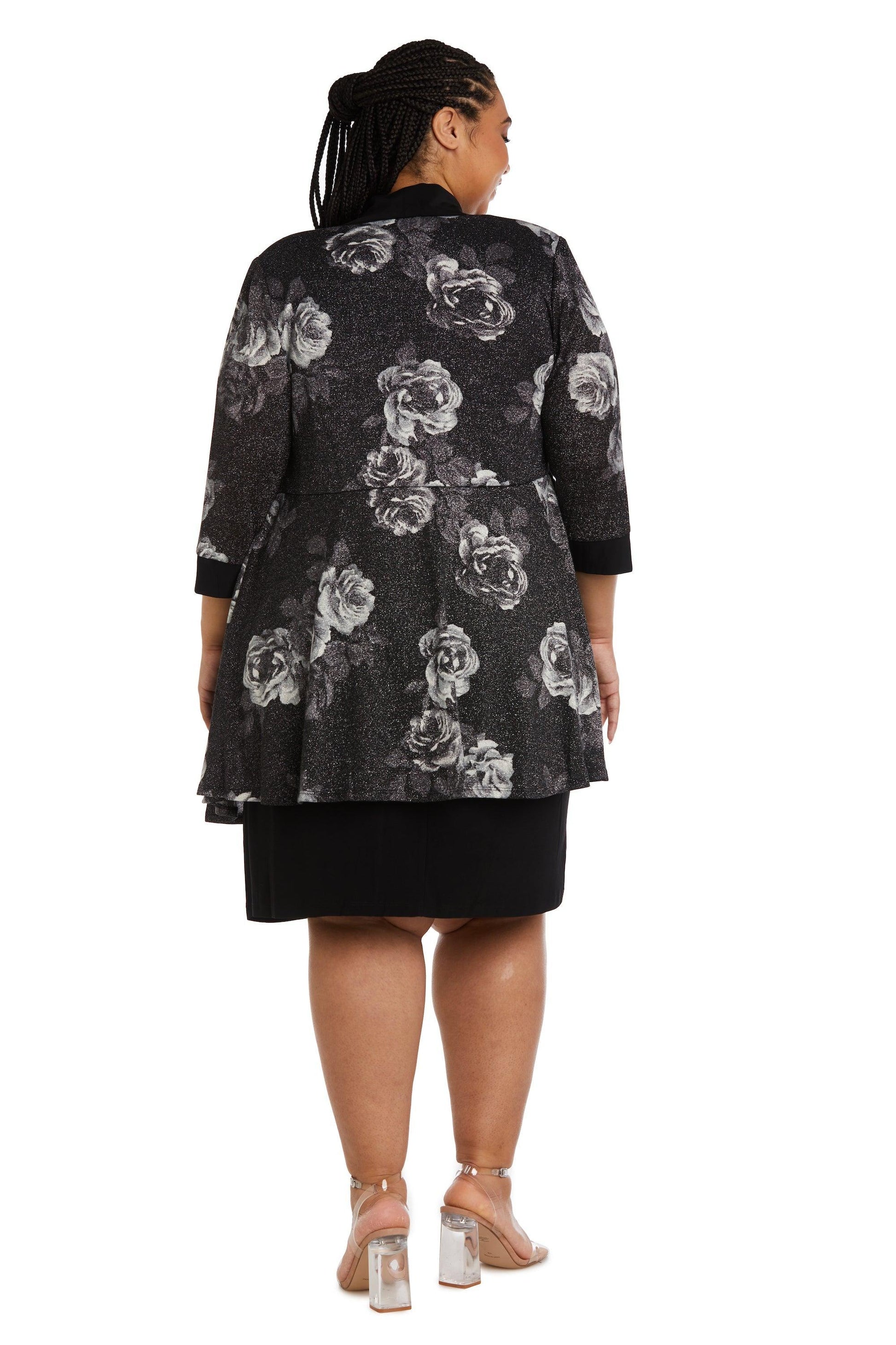 R&M Richards 9203W Plus Size Printed Jacket Dress