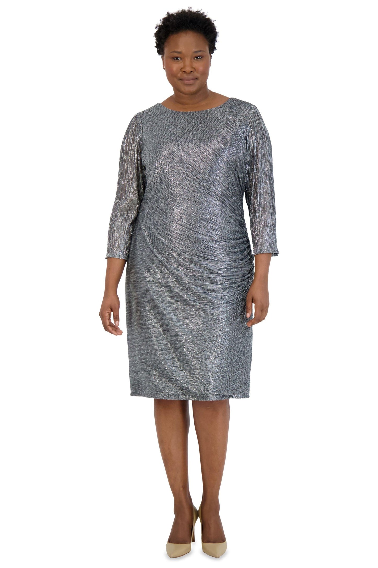 R&M Richards Plus Size Short Cocktail Dress 5747W - The Dress Outlet