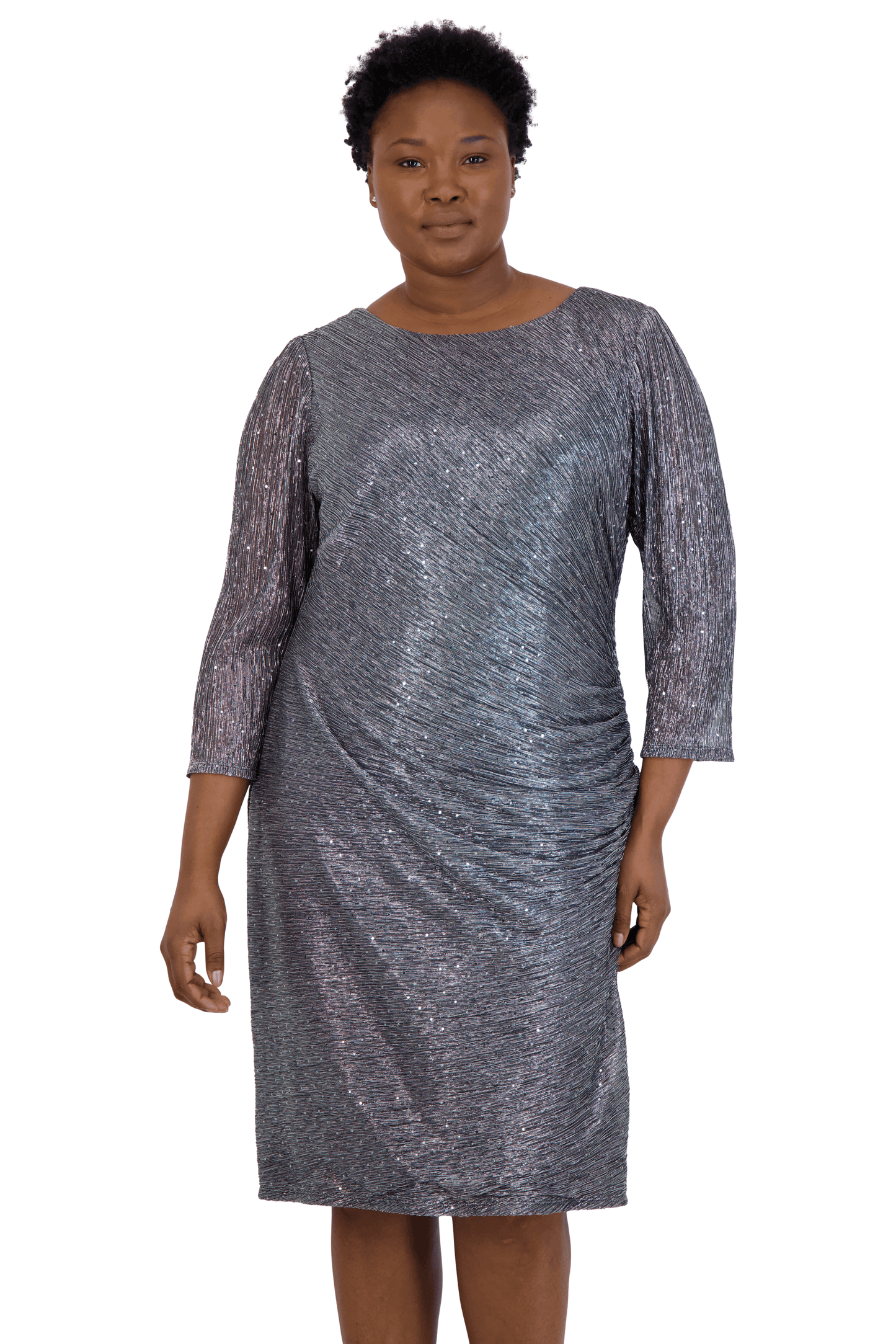 R&M Richards Plus Size Short Cocktail Dress 5747W - The Dress Outlet