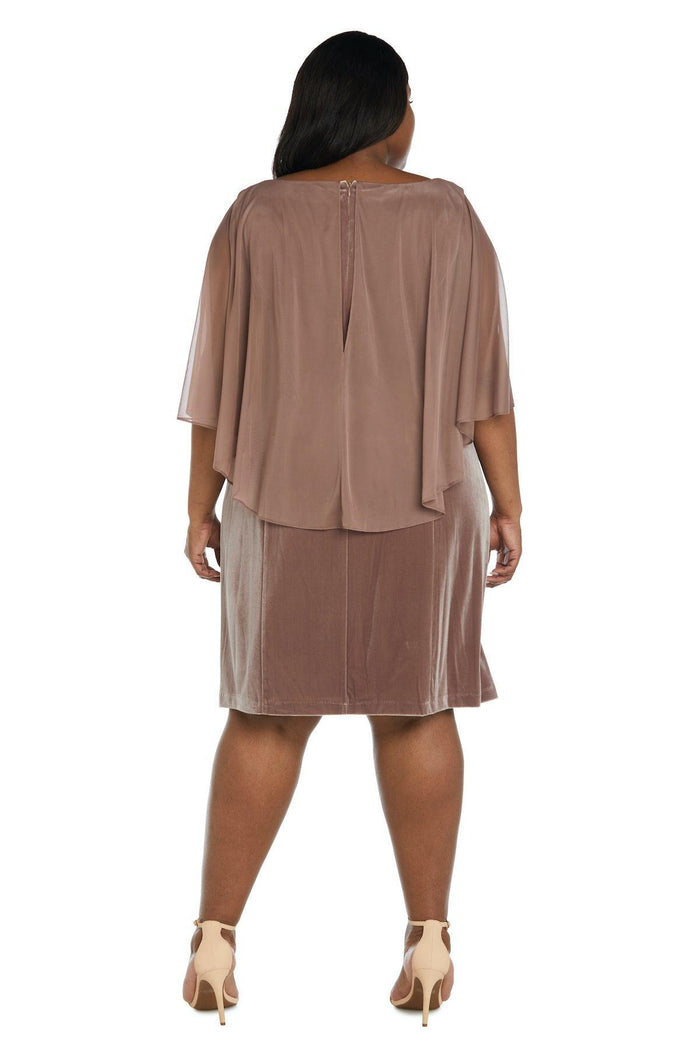 R&M Richards Plus Size Short Cocktail Dress 7457W - The Dress Outlet