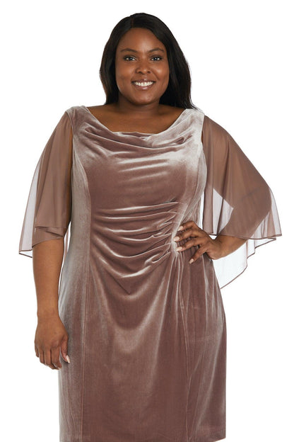 R&M Richards Plus Size Short Cocktail Dress 7457W - The Dress Outlet