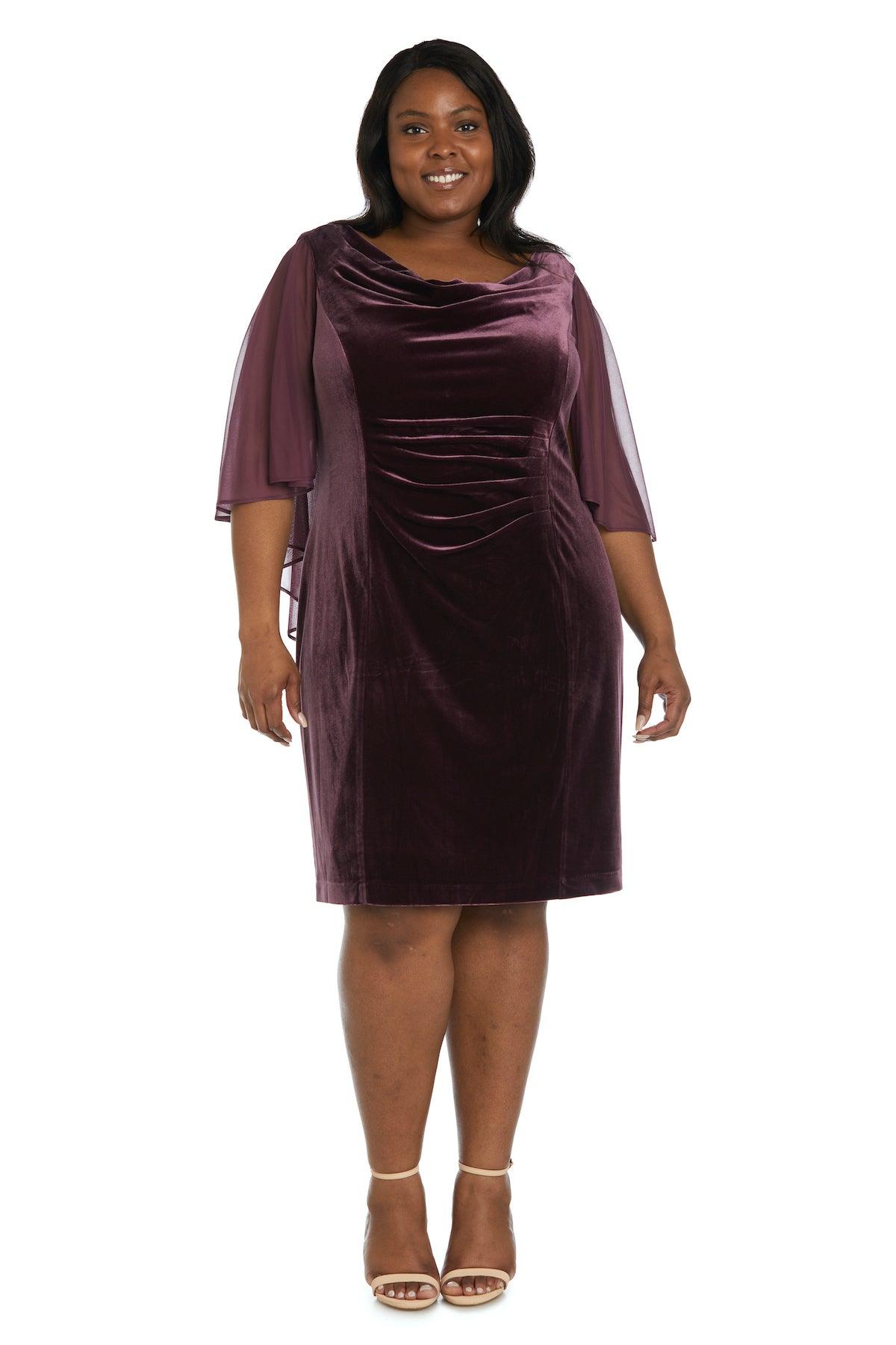 R&M Richards Plus Size Short Cocktail Dress 7457W - The Dress Outlet