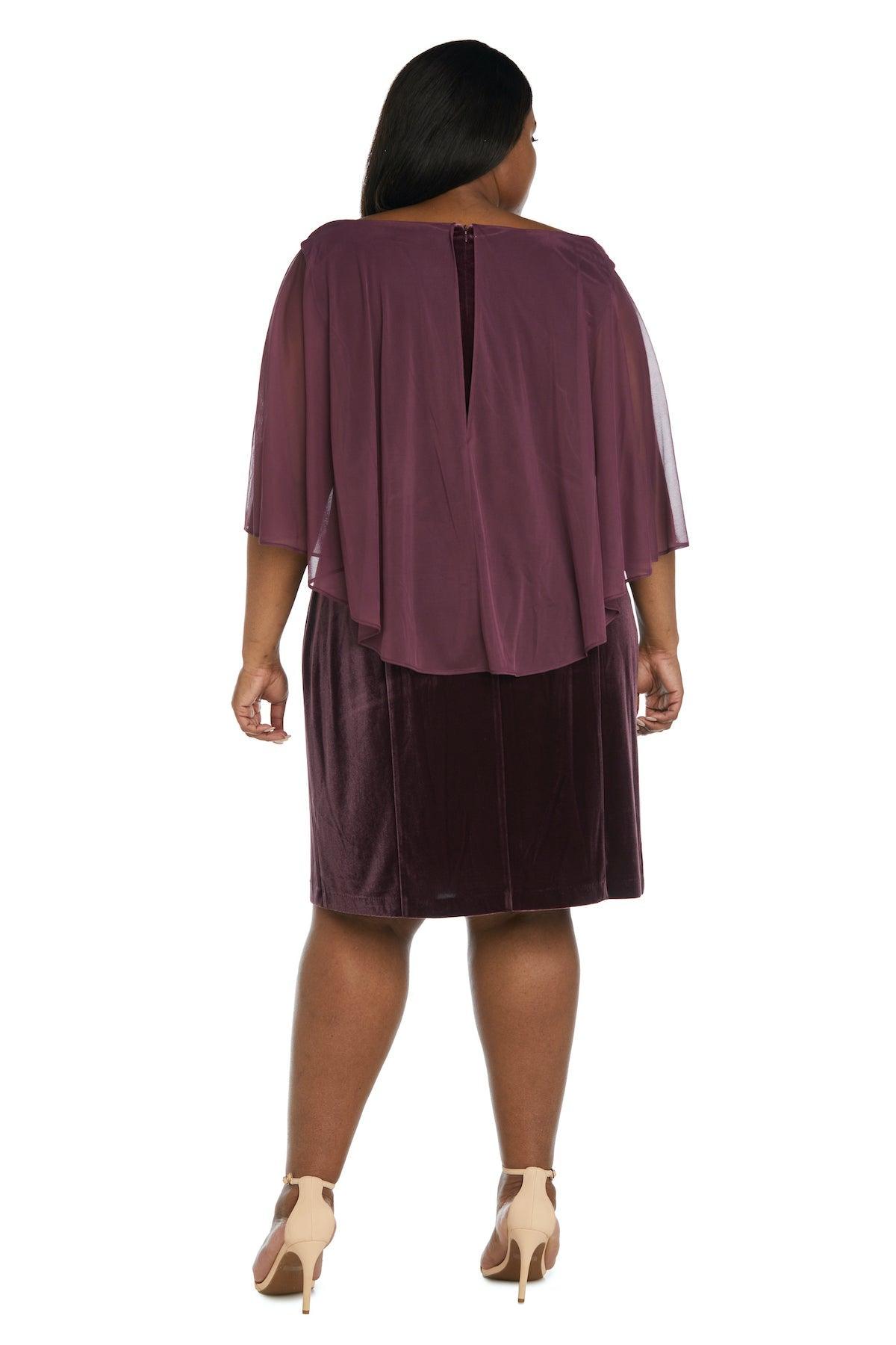 R&M Richards Plus Size Short Cocktail Dress 7457W - The Dress Outlet