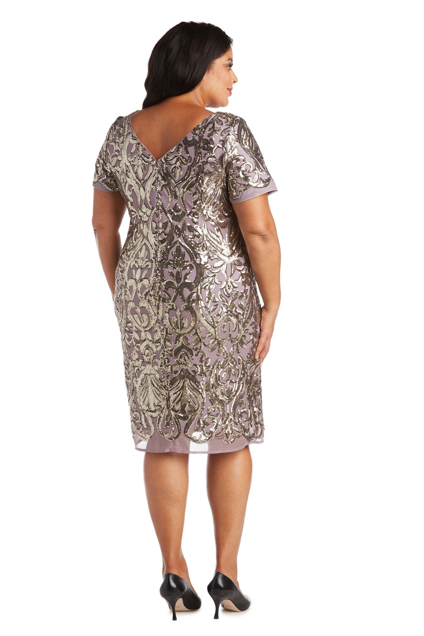 R&M Richards Plus Size Short Dress 5521W - The Dress Outlet
