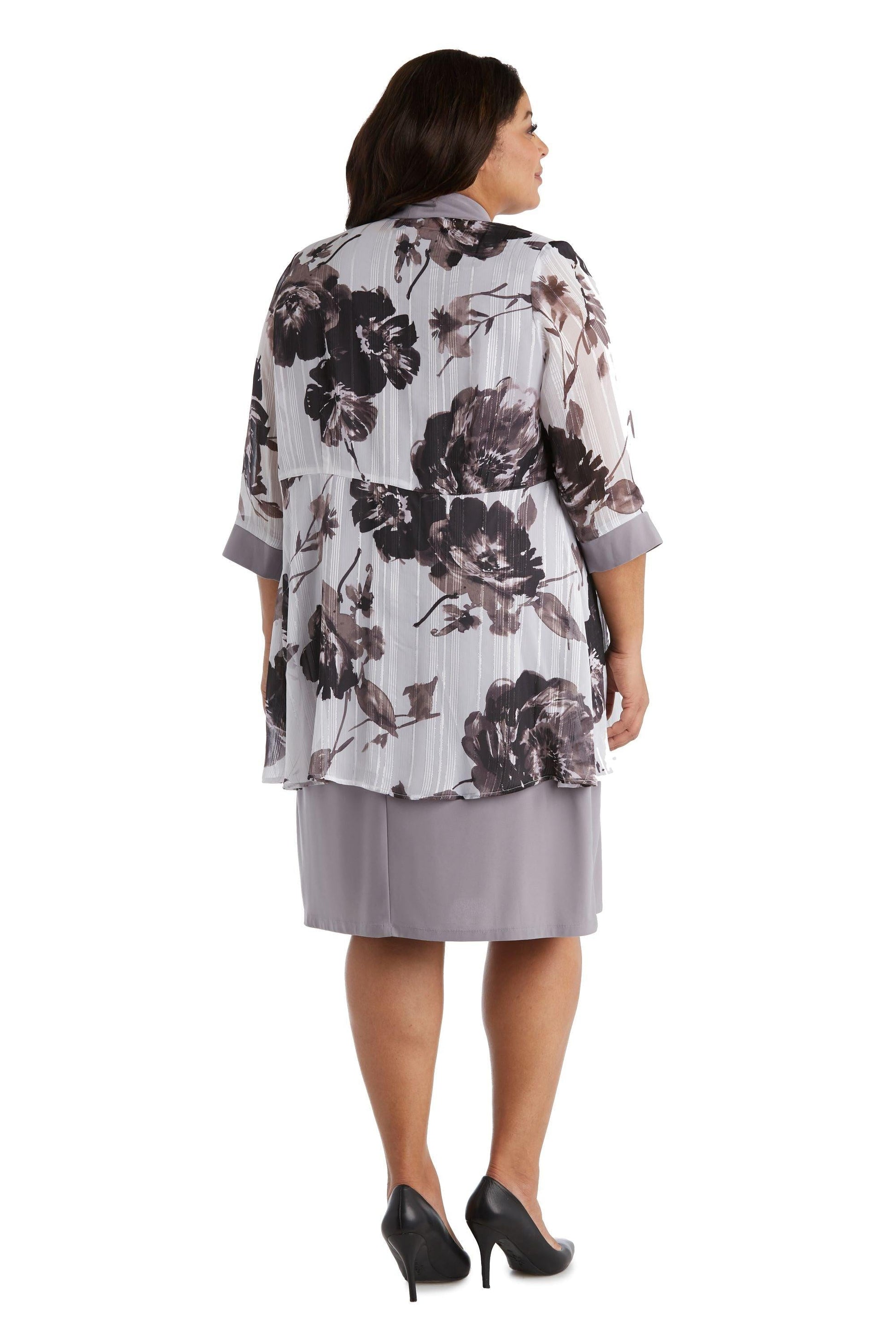 R&M Richards 7149W Plus Size Short Jacket Dress