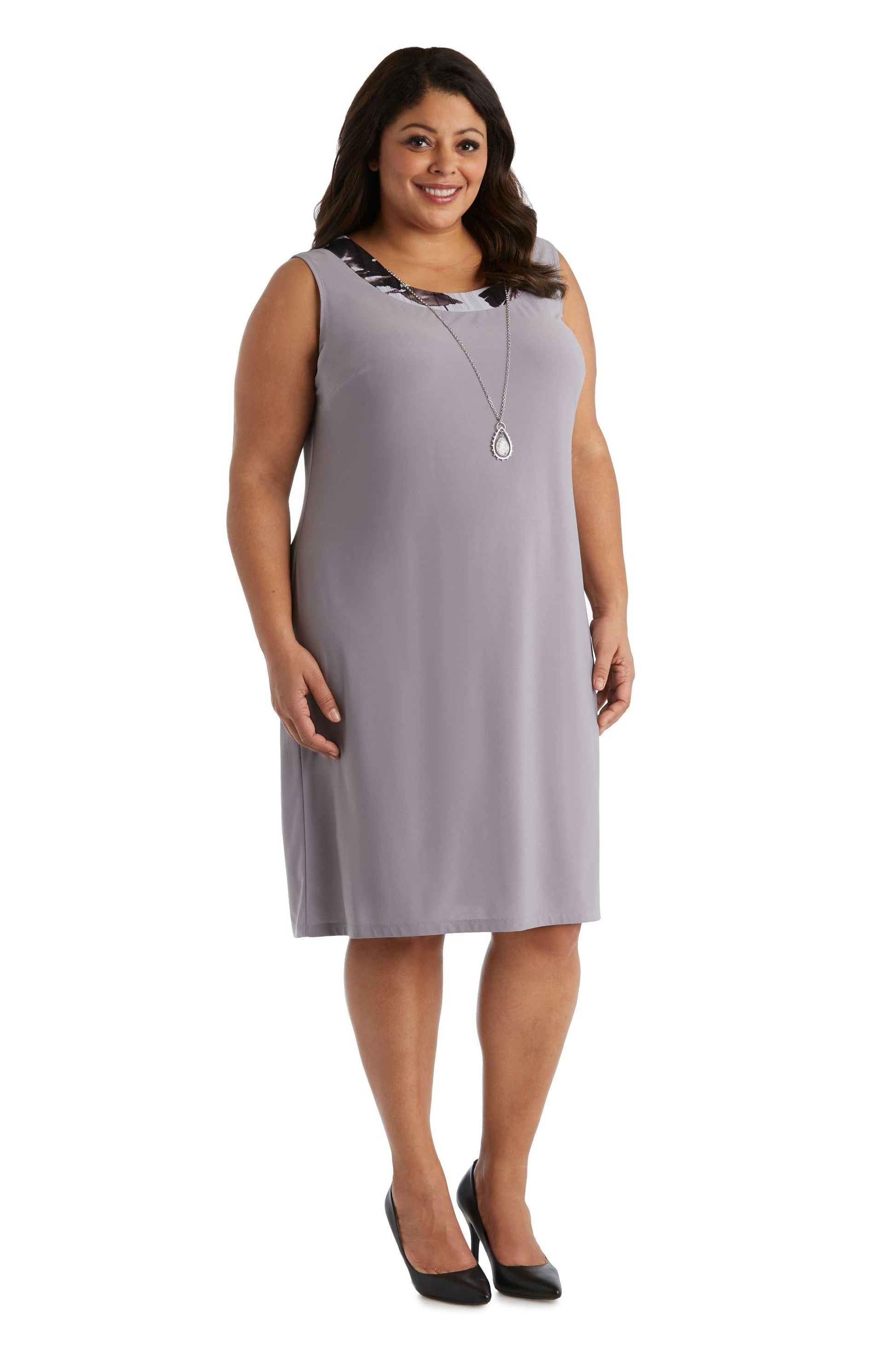 R&M Richards 7149W Plus Size Short Jacket Dress