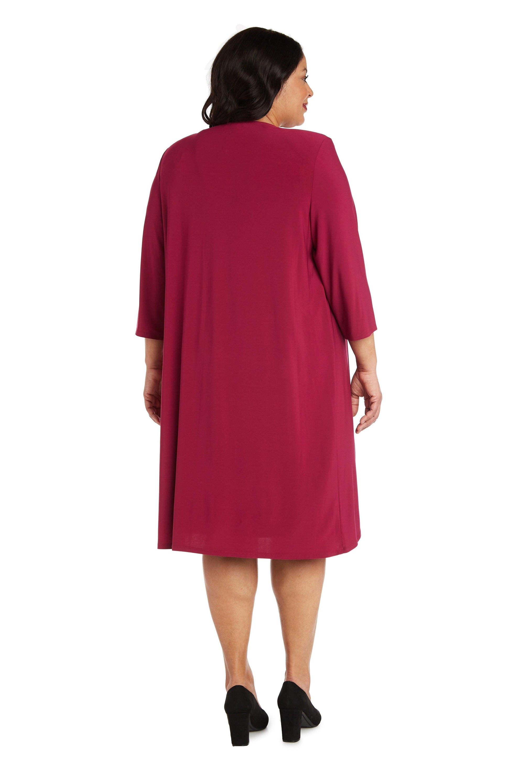 R&M Richards 7907W Plus Size Short Jacket Dress