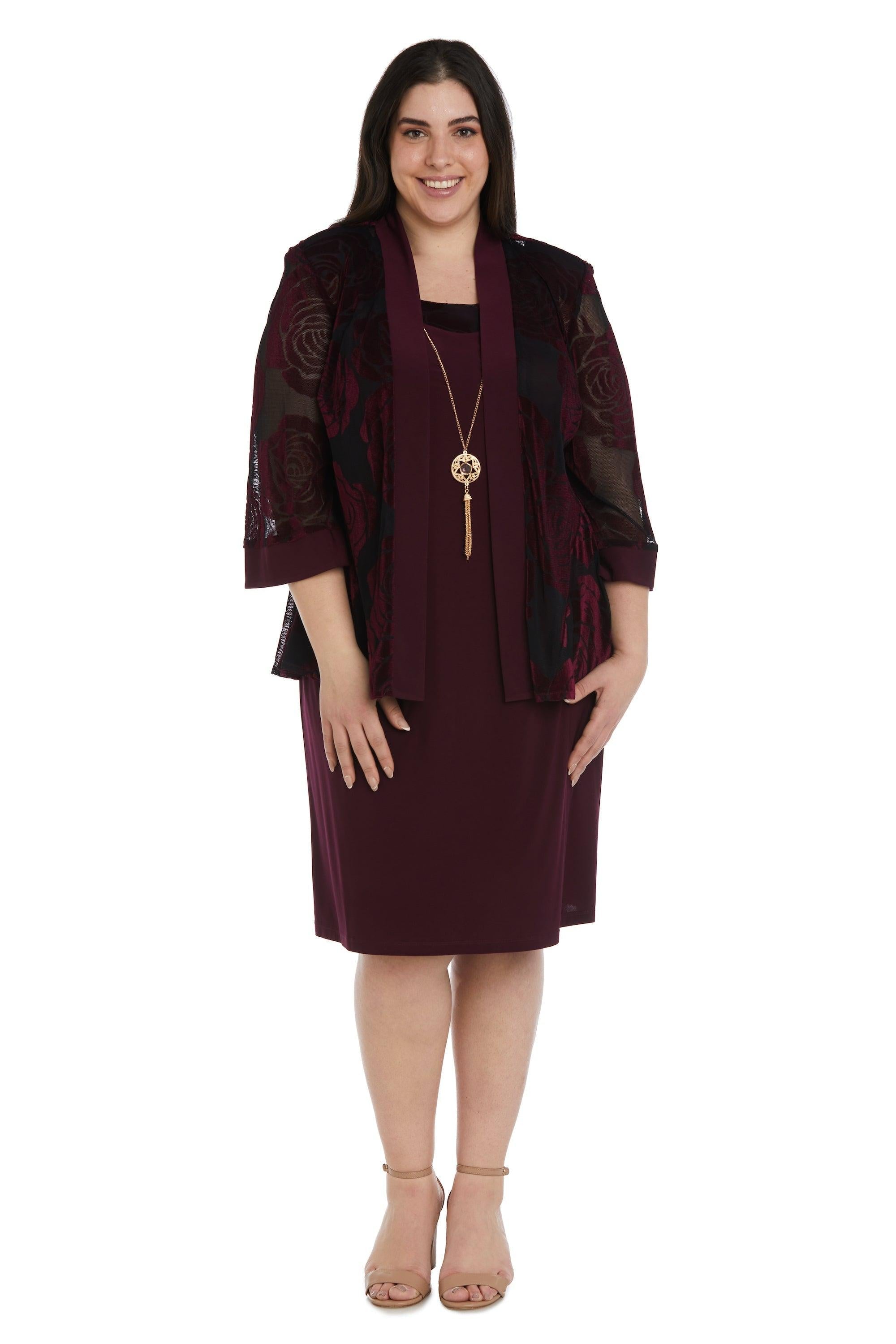 R&M Richards Plus Size Short Jacket Dress 7999W - The Dress Outlet