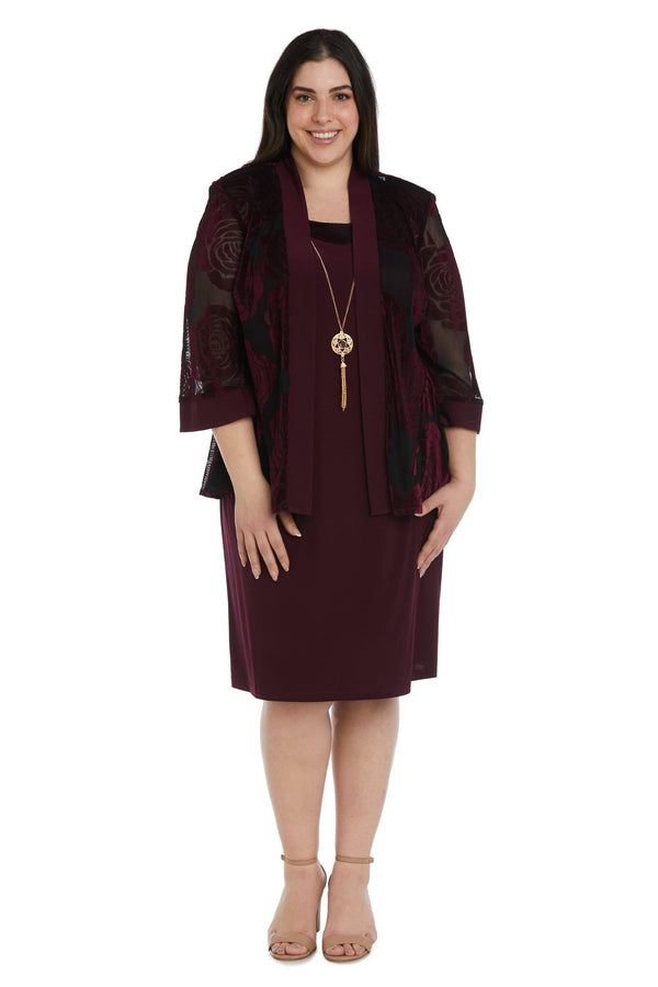 Plus Size Short Dress Jacket R&M Richards 7999W