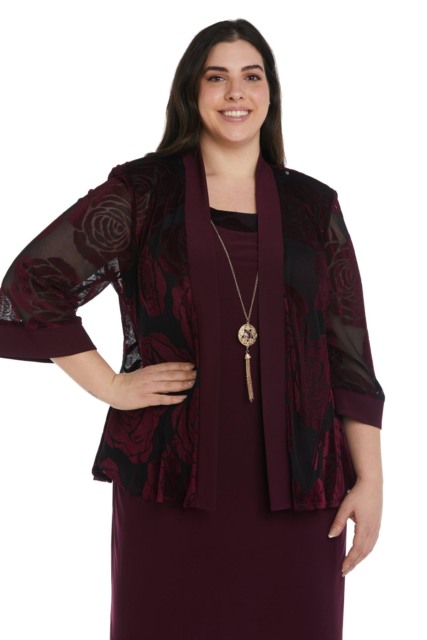 R&M Richards Plus Size Short Jacket Dress 7999W - The Dress Outlet