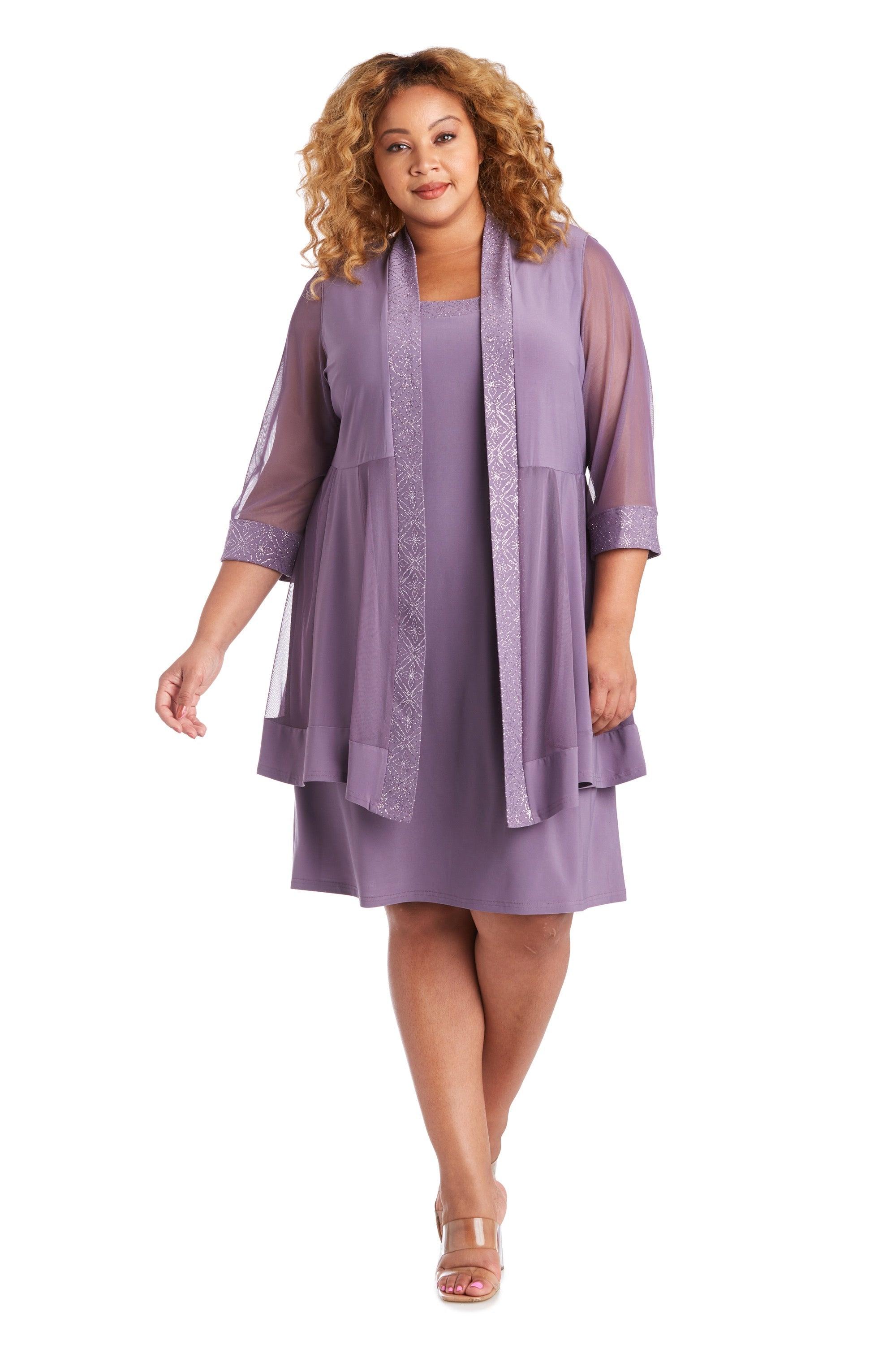 R&M Richards 8993W Plus Size Short Jacket Dress - Royal Blue / 14W R&M Richards 8993W Plus Size Short Jacket Dress - Royal Blue / 14W
