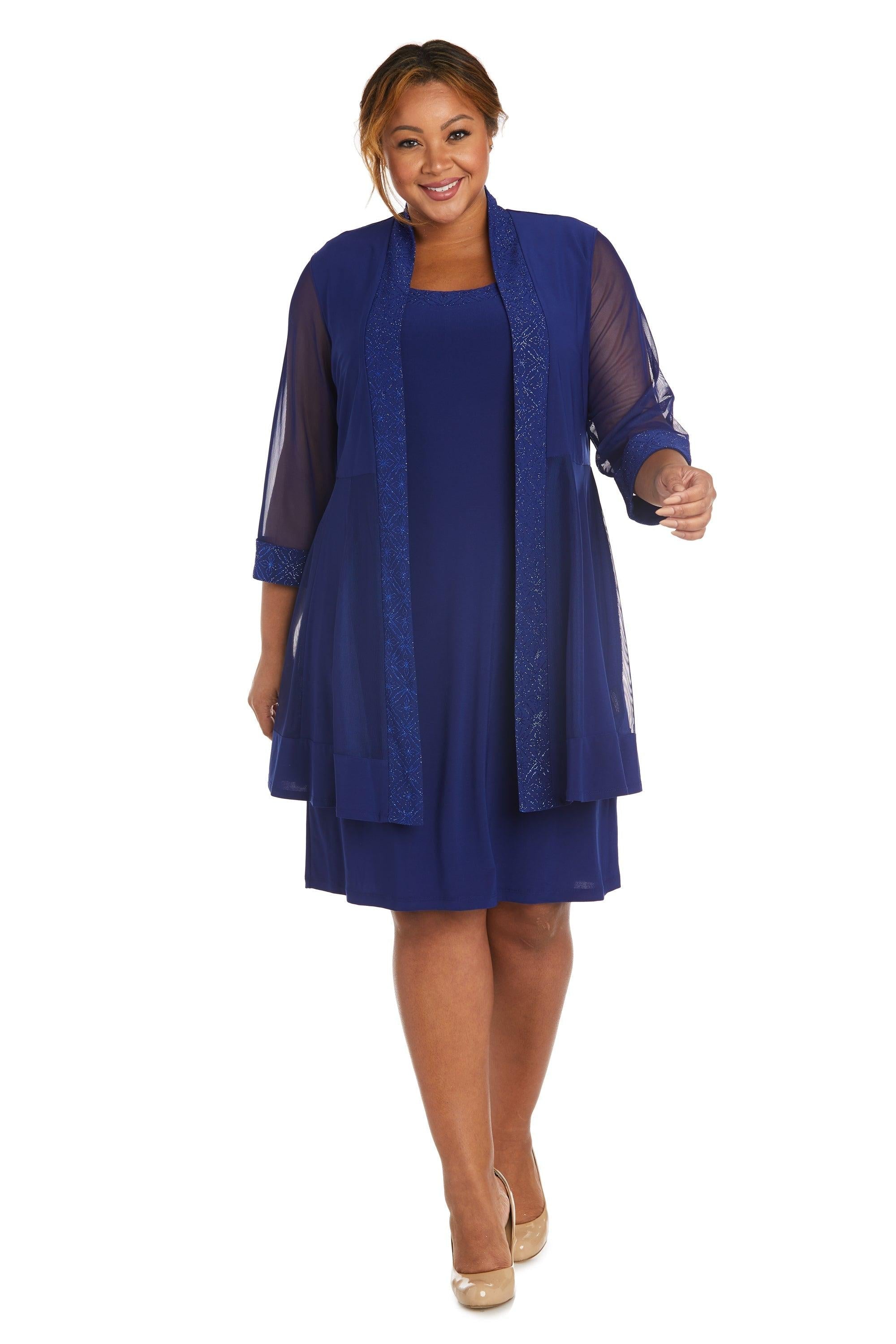 R&M Richards Plus Size Short Jacket Dress 8993W - The Dress Outlet