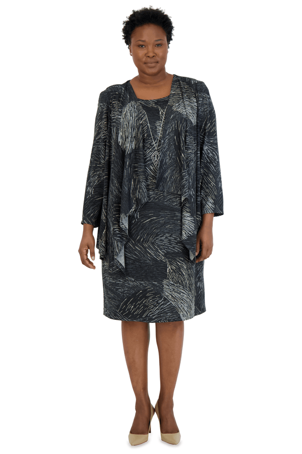 Plus Size Jacket Dress Short R&M Richards 9156W