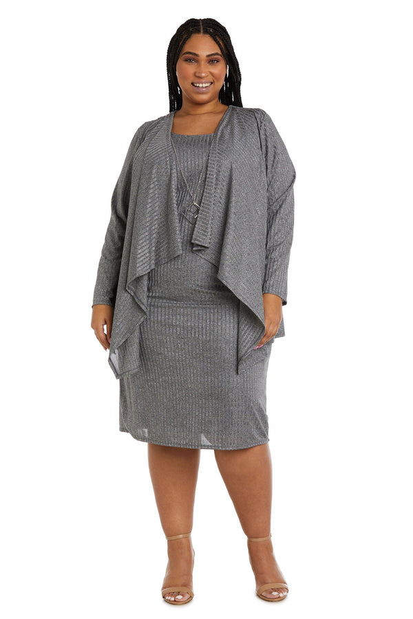 Plus Size Short Jacket Dress Two Piece R&M Richards 9516W